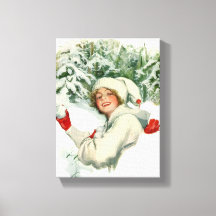 Pelea de bola de nieve (por Harrison Fisher)