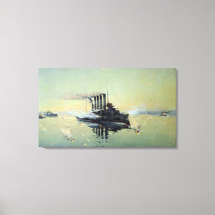 Lienzo Pelea en Cruiser Askold