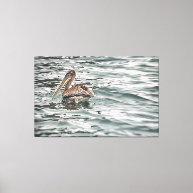 Lienzo Pelican en el agua (Anverso)