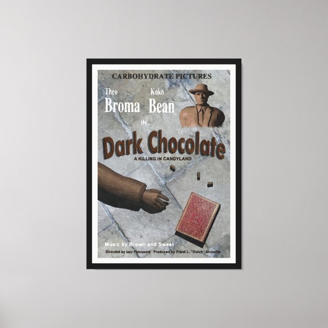Lienzo Película de chocolate oscuro (Anverso)