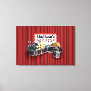Lienzo PELÍCULA ESTRELLA Bat Bar Rótulo Mitzvah En Junt
