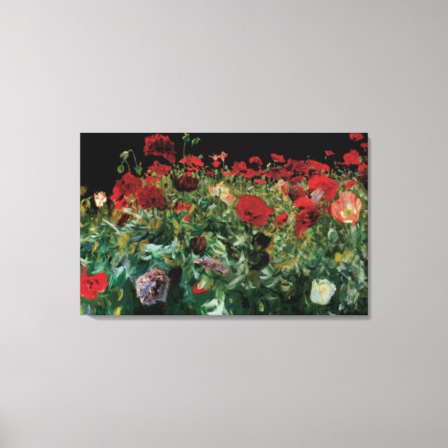 Lienzo Películas de John Singer Sargent, Flores de época (Anverso)