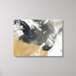 Lienzo Penachos del polvo que descargan la costa africana