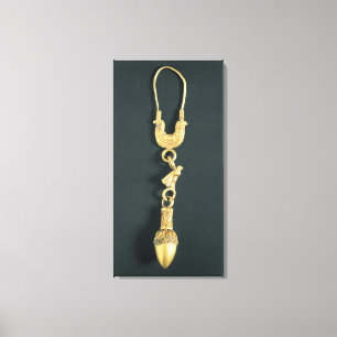 Lienzo Pendiente del oro con el colgante descenso-formado