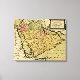 Lienzo Península árabe del mapa de Oriente Medio