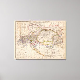 Lienzo Península balcánica, Austria, Hungría