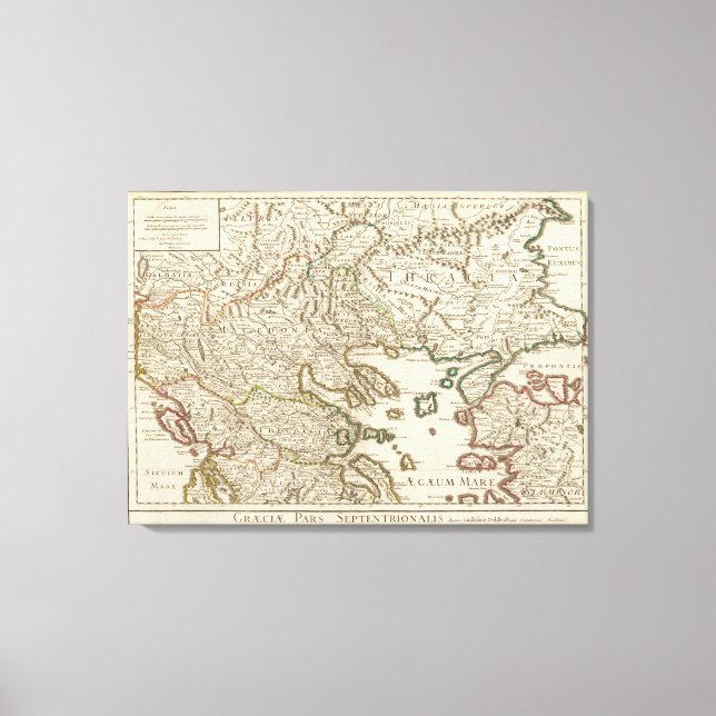 Lienzo Península balcánica, Grecia, Macedonia 2 (Anverso)