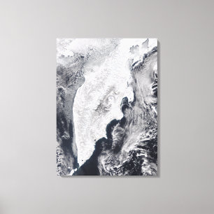 Lienzo Península de Kamchatka, Rusia del este