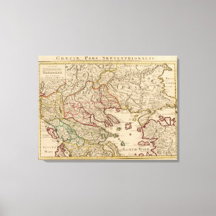 Lienzo Península de los Balcanes, Grecia, Macedonia