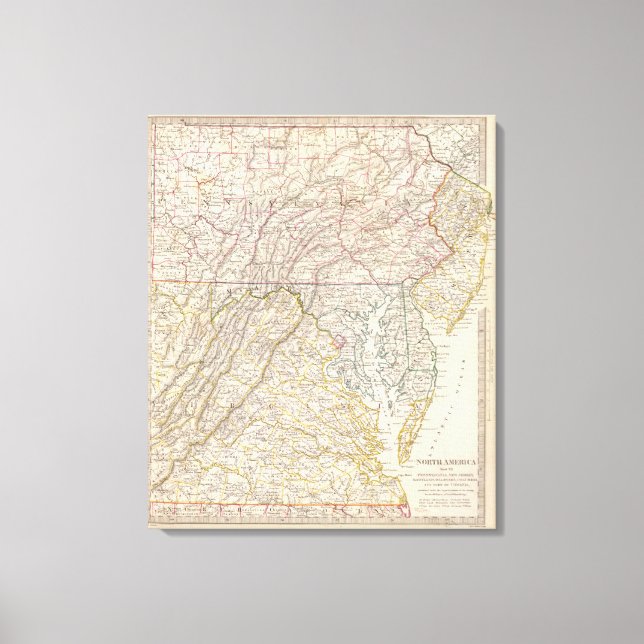 Lienzo Penn, NJ, Md, Dela, DC, Virginia (Anverso)