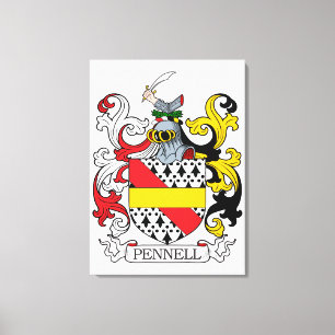 Lienzo Pennell Family Crest