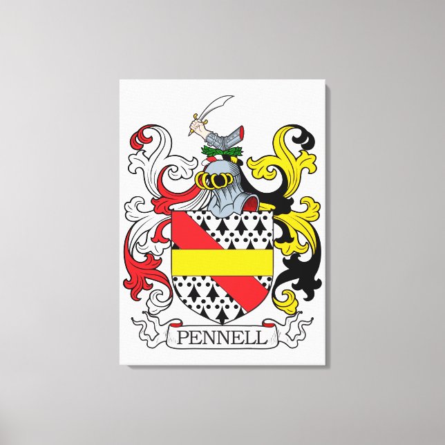 Lienzo Pennell Family Crest (Anverso)