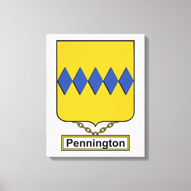 Lienzo Pennington Family Crest (Anverso)