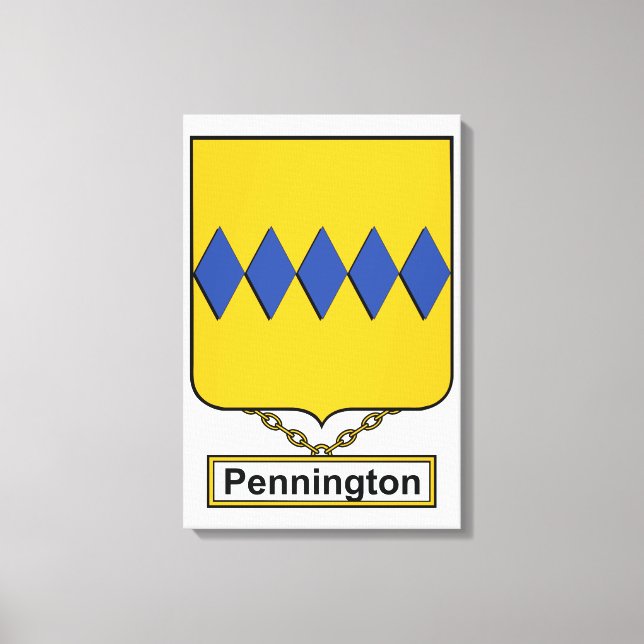 Lienzo Pennington Family Crest (Anverso)