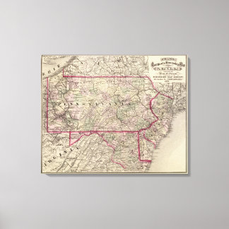 Lienzo Pennsylvania, Maryland, Nueva Jersey, Delaware