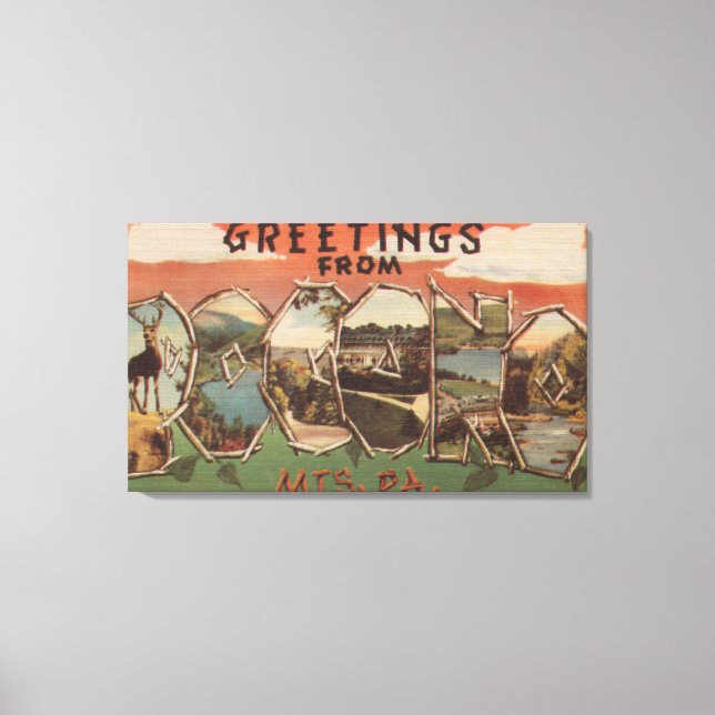 Lienzo Pennsylvania - Montañas Pocono (Anverso)