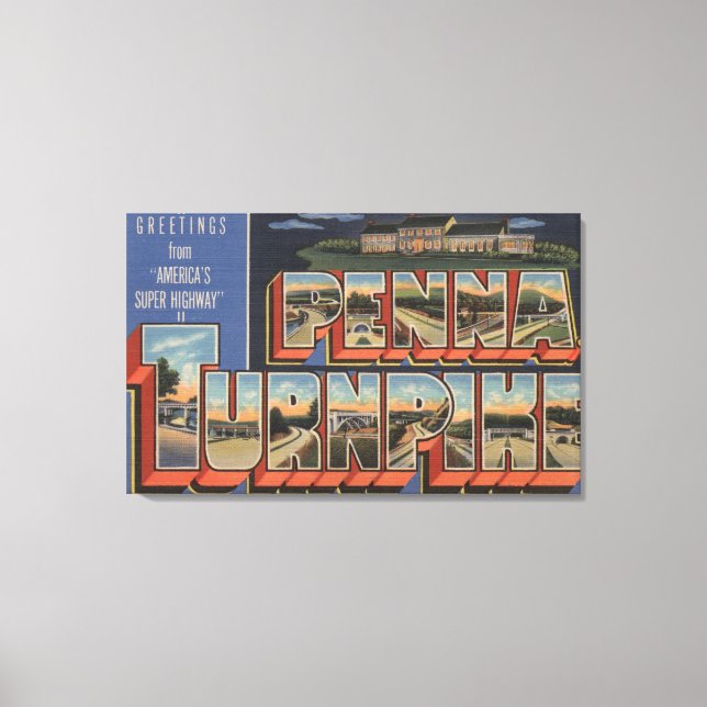 Lienzo Pennsylvania - The Pennsylvania Turnpike (Anverso)