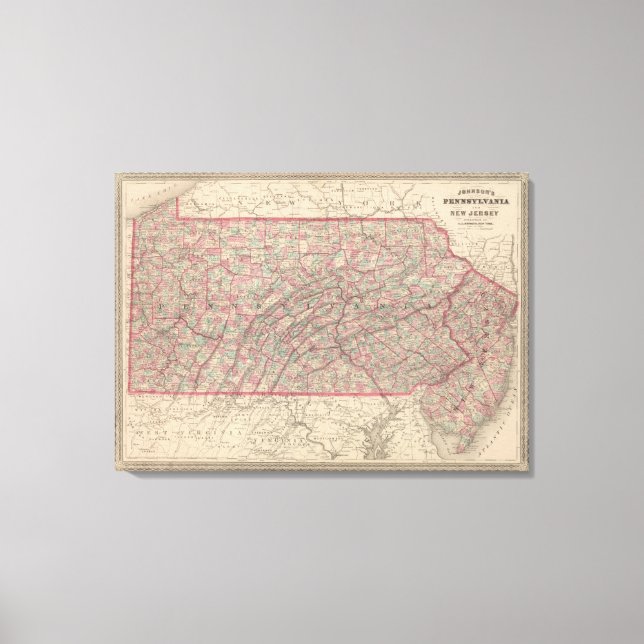 Lienzo Pennsylvania y Nueva Jersey (Anverso)