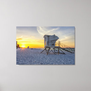 Lienzo Pensacola Beach Lifeguard Station Sunrise Canvas