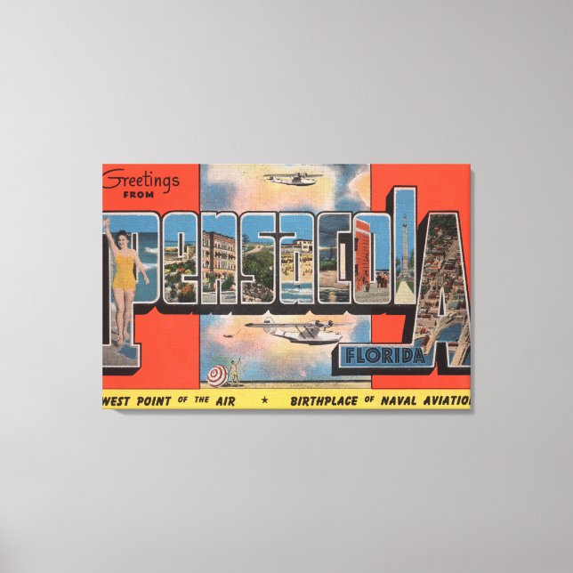 Lienzo Pensacola, Florida - Grandes Escenas de letras 2 (Anverso)