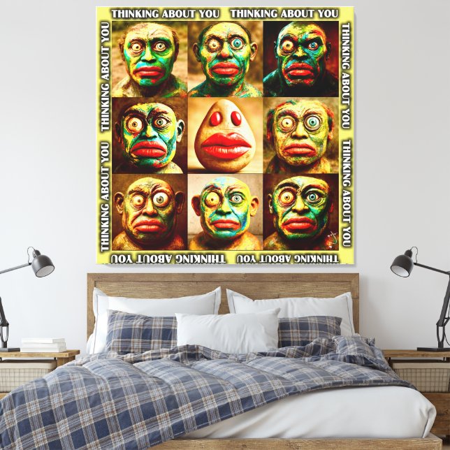 Lienzo Pensar en ti | COMO USTED Colección (Insitu(Dormitorio))