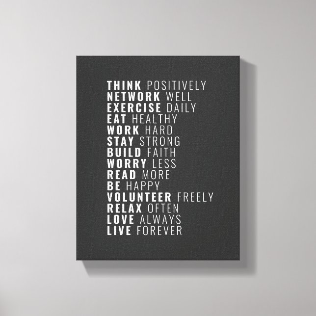 Lienzo Pensar positivamente | Oferta inspiradora (Anverso)