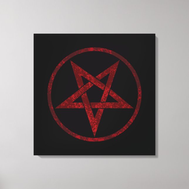 Lienzo Pentagram del diablo Rojo (Anverso)