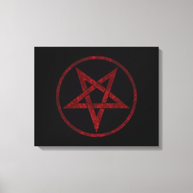 Lienzo Pentagram del diablo Rojo (Anverso)