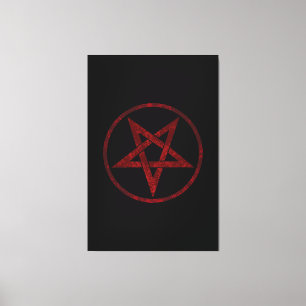 Lienzo Pentagram del diablo Rojo