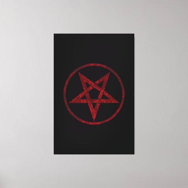 Lienzo Pentagram del diablo Rojo (Anverso)