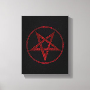 Lienzo Pentagram del diablo Rojo