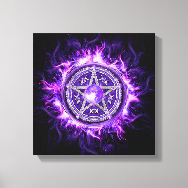 Lienzo Pentagram morado (Anverso)