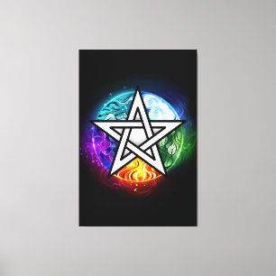 Lienzo Pentagrama de Wiccan