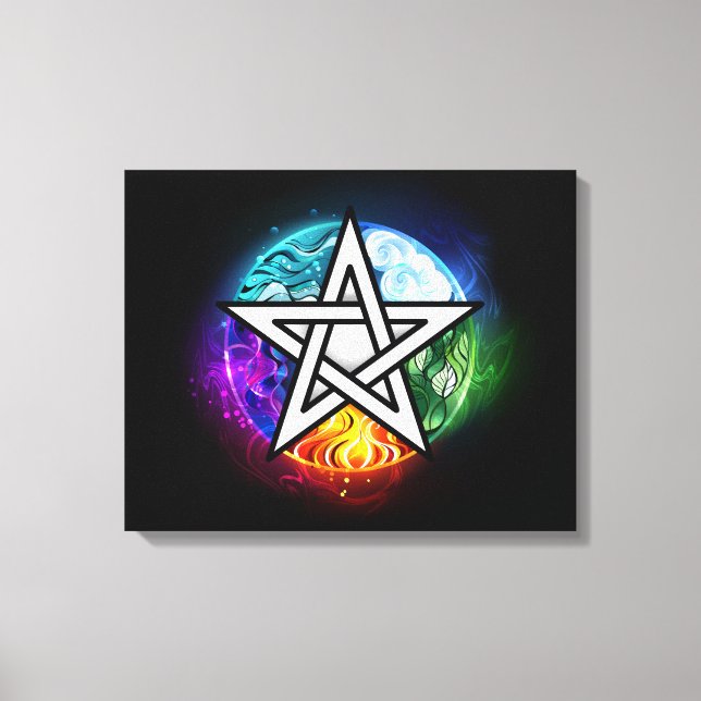 Lienzo Pentagrama de Wiccan (Anverso)
