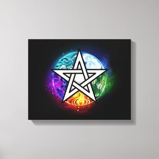 Lienzo Pentagrama de Wiccan (Anverso)