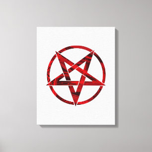 Lienzo Pentagrama del Diablo Rojo