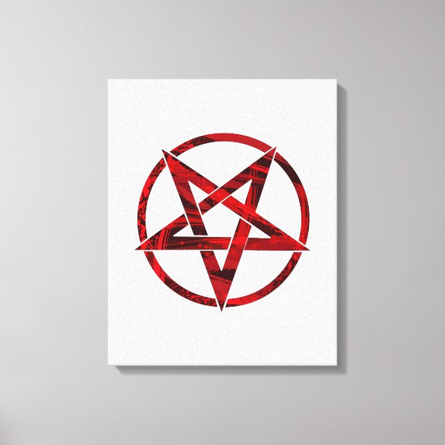 Lienzo Pentagrama del Diablo Rojo (Anverso)