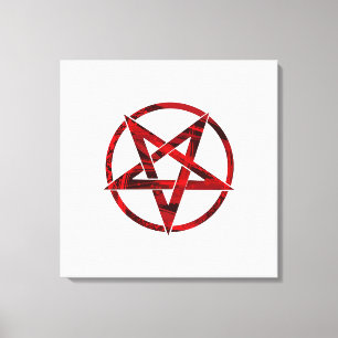 Lienzo Pentagrama del Diablo Rojo