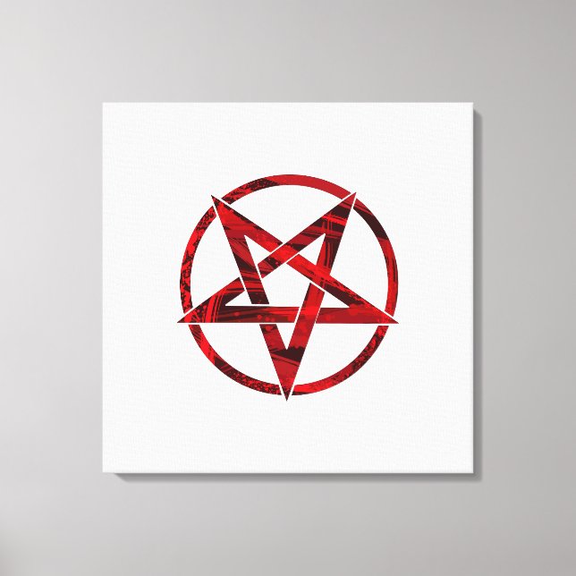Lienzo Pentagrama del Diablo Rojo (Anverso)