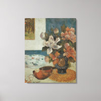 Peonías chinas y mandolina de Paul Gauguin