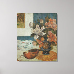 Lienzo Peonías chinas y mandolina de Paul Gauguin