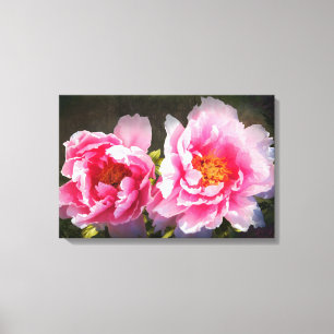Lienzo Peonies ausentes, rosados secretados