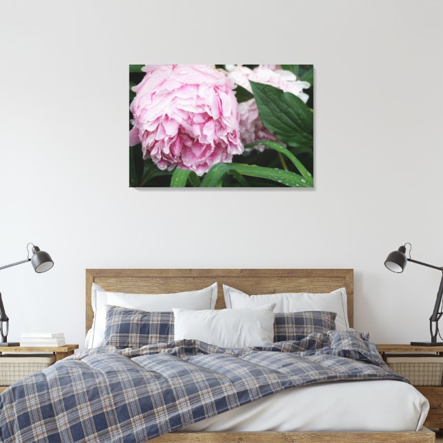 Lienzo Peony rosa de 36" x 24" (Insitu(Dormitorio))