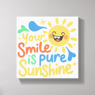 Lienzo Pequeña cita de felicidad de Sunshine para la habi