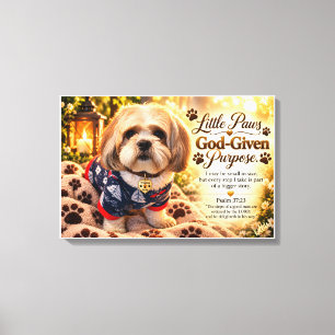 Lienzo Pequeñas Patitas Propósito Divino Cristiano Canvas