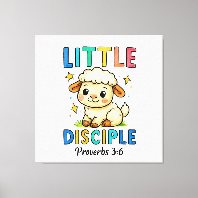 Lienzo Pequeño Discípulo Proverbios 3:6 (Anverso)