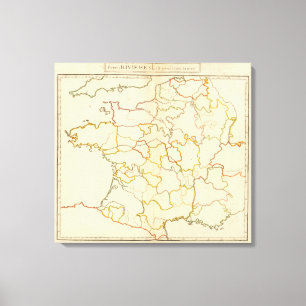 Lienzo Pequeño esquema francés de los ríos