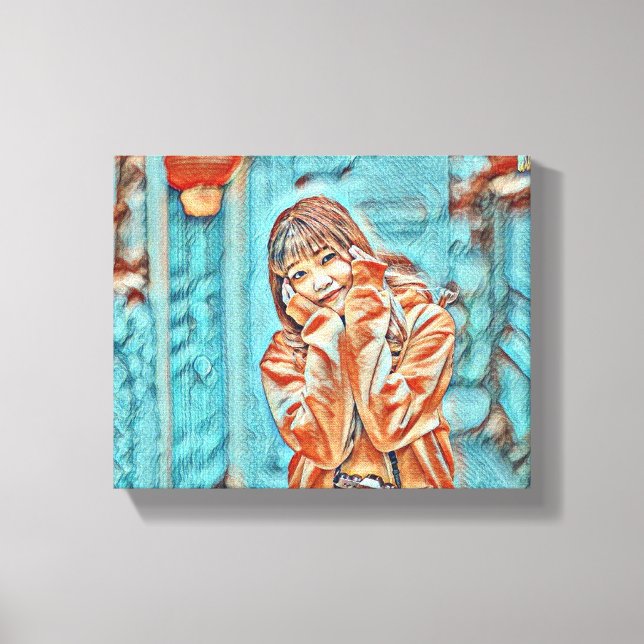 Lienzo "Pequeño sol en amarillo" (Anverso)