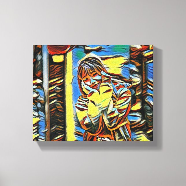 Lienzo "Pequeño sol en amarillo" (Anverso)