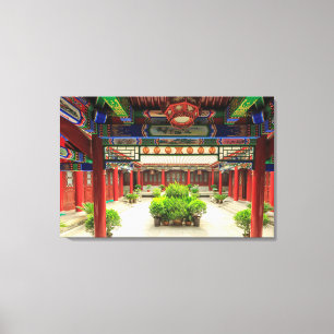 Lienzo Pequeño templo de oca salvaje, China